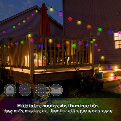 15M / 49.2 FT Cadena de luz de Navidad, 25pcs, IP65 impermeable, para decoración navideña, porche, jardín, piscina, fiesta, camping