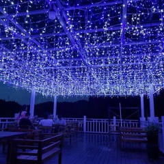 SERIE DE CASCADA DE LED 700 Led 13m Cascada Serie Luz de Navidad Decoración navideña Aleros Barandilla de techo Luz exterior