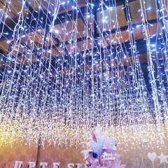 SERIE DE CASCADA DE LED 300 Led 6m Cascada Series Luz de Navidad Decoración de Navidad Aleros Barandilla de techo Luz exterior