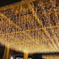 SERIE DE CASCADA DE LED 700 Led 13m Cascada Serie Luz de Navidad Decoración navideña Aleros Barandilla de techo Luz exterior