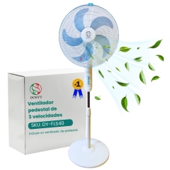 Ventilador de base dosyu de 3 velocidades y 17 pulgadas de altura ajustable en silencio